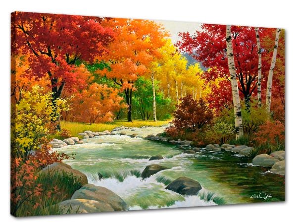 Tela Canvas Paisagem Cachoeira 120x80 Horizontal 6