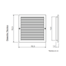 Grade de Ventilação Encaixe Quadrada 15x15cm Ventokit - 5