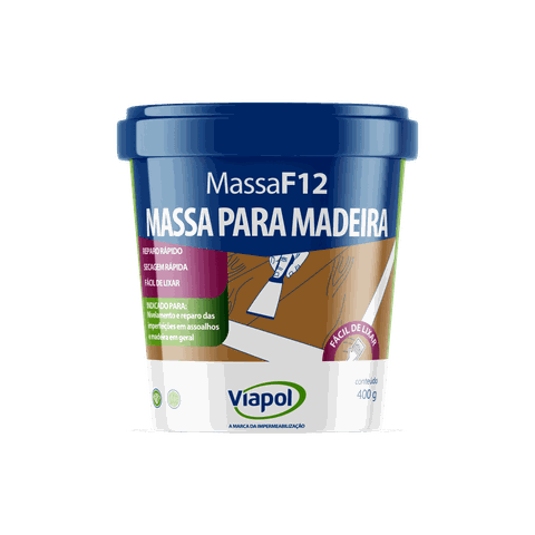Massa Madeira Marfim 0,4kg F12 Fusecolor 16 Viapol