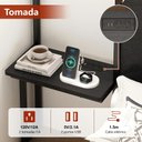 Ver imagem 7 de Cama Casal com Cabeceira e Mesas Laterais Estrutura em Aço Tomadas e Portas USB 140x211x127