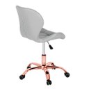 Ver imagem 2 de Cadeira Office Eiffel Slim Base Giratória Cinza - Rose Gold