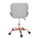 Ver imagem 3 de Cadeira Office Eiffel Slim Base Giratória Cinza - Rose Gold