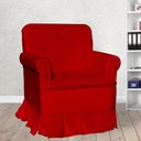 Ver imagem 2 de Poltrona Para Quarto Amamentação Com Balanço Suede Estopar Laura Suede Vermelho