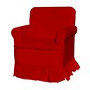 Ver imagem 1 de Poltrona Para Quarto Amamentação Com Balanço Suede Estopar Laura Suede Vermelho