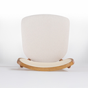 Ver imagem 7 de Cadeira Orgânica Fluire Tela Quadrada Crua Assento Estofado Linho Bege Madeira Maciça Cor Freijó