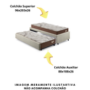 Ver mais imagens de Bicama Box para Dois Colchões Solteirão 96x203 Linho