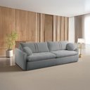 Ver imagem 2 de Sofá 3 Lugares Cavalier Horse Retrátil/reclinável Linho Cinza 230cm