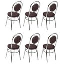 Ver imagem 5 de Conjunto 6 Cadeiras para Cozinha Debrum Cromado/Marrom