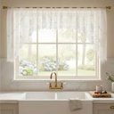 Ver imagem 2 de Cortina Bando Renda Cascata Cozinha Bule Branca 3,15x1,00