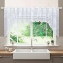 Ver imagem 5 de Cortina Bando Renda Cascata Cozinha Bule Branca 3,15x1,00