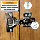 Ver imagem 5 de Armário Multiuso 2 Portas com Chave e 4 Prateleiras com Nicho e Suporte para Vassoura Caribe Marrom/Cinamomo/Off White