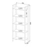 Estante para Livros 5 Prateleiras 165,5cmx65cm AZ - 4