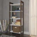 Ver imagem 1 de Estante de Livros 65CMX165,5cm 5 Prateleiras Az Branco