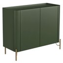 Ver imagem 1 de Aparador Buffet para Sala de Jantar 2 Portas Pés Industrial Dourado Naim I03 Musgo - Lyam Decor
