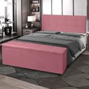 Ver imagem 7 de Kit Painel e Calçadeira Baú Queen 1,60m Berlim Suede - Pallazio Cor Rosa