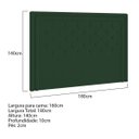 Ver imagem 3 de Cabeceira Queen Estocolmo P04 160 cm Suede - ADJ Decor - Verde TCA 947