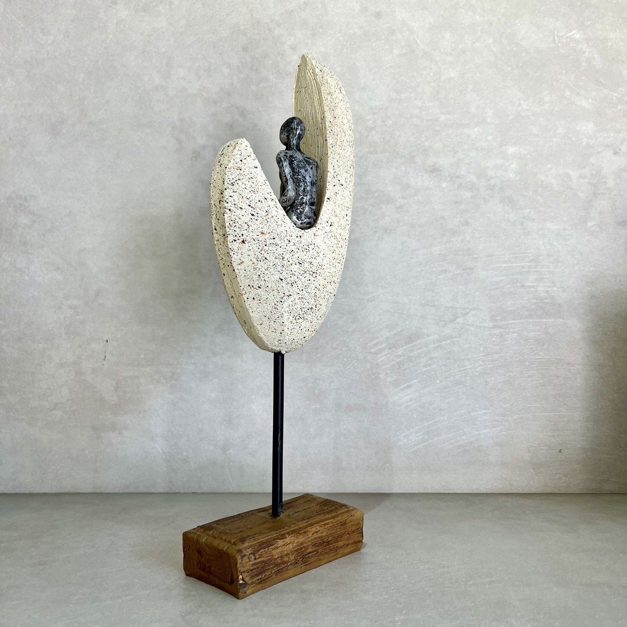 Escultura Contemporânea Mármore 29x10x4cm - 6