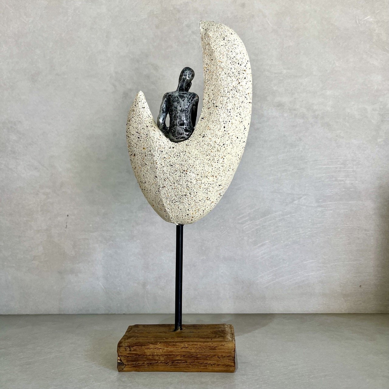 Escultura Contemporânea Mármore 29x10x4cm - 8