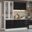 Ver imagem 1 de Armário de Cozinha Completa 190cm Lux Madesa Branco Preto