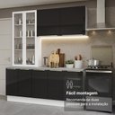 Ver imagem 2 de Armário de Cozinha Completa 190cm Lux Madesa Branco Preto