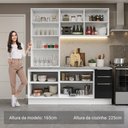 Ver imagem 7 de Armário de Cozinha Completa 190cm Lux Madesa Branco Preto