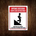 Ver imagem 1 de Placa Sinalização - Apenas Descida Rampa Sentido Único 27X35