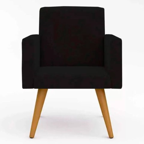 Poltrona Nina Suede Preto - Borsuk
