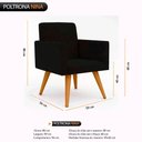 Ver imagem 2 de Poltrona Nina Suede Preto - Borsuk