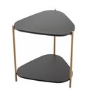 Ver imagem 6 de Mesa Lateral Organica Pe Metal Dourado Nero 28016 Artesano Nero Dourado
