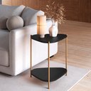 Ver imagem 2 de Mesa Lateral Organica Pe Metal Dourado Nero 28016 Artesano Nero Dourado