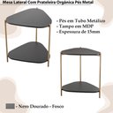 Ver imagem 5 de Mesa Lateral Organica Pe Metal Dourado Nero 28016 Artesano Nero Dourado