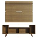 Ver imagem 7 de Rack Madesa Cancun com Pés e Painel para Tv até 65 Polegadas - Rustic/preto 7k5z