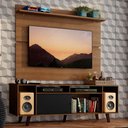 Ver imagem 1 de Rack Madesa Cancun com Pés e Painel para Tv até 65 Polegadas - Rustic/preto 7k5z