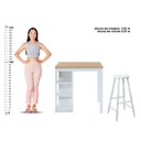 Ver imagem 6 de Bancada Cozinha Gourmet Ditália Com 2 Banquetas CD-1022 cor:branco