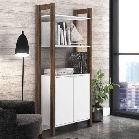 Estante para Livros Alta 2 Portas AZ 