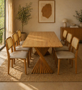 Ver imagem 2 de Mesa de Jantar Orgânica Retangular 200x100 - Castanho Claro