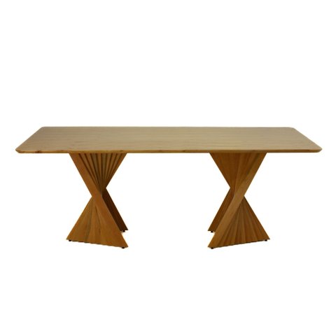 Mesa de Jantar Orgânica Retangular 200x100 - Castanho Claro