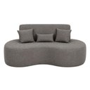 Ver imagem 2 de Sofá 2 Lugares Orgânico Curvo Sala de Estar Living 153 x 80 Pequeno com 3 Almofadas Casa Lar Cor: