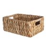 Cesto Organizador Retangular 32cm com Alças de Palha Fibra Natural - Oikos - 1
