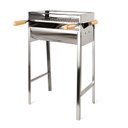 Ver imagem 1 de Churrasqueira Portátil Inox 50x24 com Grelha e Pés Removíveis - Compacta, Leve e Resistente