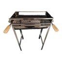 Ver imagem 2 de Churrasqueira Portátil Inox 50x24 com Grelha e Pés Removíveis - Compacta, Leve e Resistente