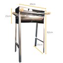 Ver imagem 3 de Churrasqueira Portátil Inox 50x24 com Grelha e Pés Removíveis - Compacta, Leve e Resistente