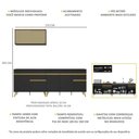 Ver imagem 4 de Armário de Cozinha Compacta 270cm Veneza Multimóveis V2077 Preto/Dourado
