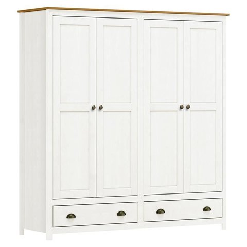 Guarda Roupa 4 Portas 2 Gavetas Branco/freijó Topázio - Fn