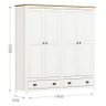 Guarda Roupa 4 Portas 2 Gavetas Branco/freijó Topázio - Fn - 4