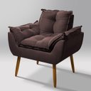 Ver imagem 2 de Kit 2 Poltronas Decorativa Opala para Recepção:marron