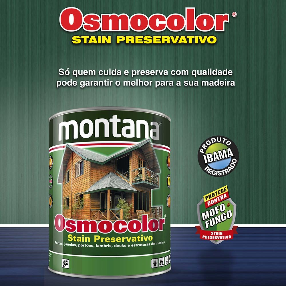 Stain Osmocolor Montana 0,9lt Nogueira 33b080180 - 3