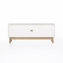 Ver imagem 6 de Rack Kaki para TV 55 Polegadas 100% MDF 135cm 2 Portas com Nicho Off White