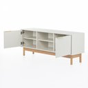 Ver imagem 5 de Rack Kaki para TV 55 Polegadas 100% MDF 135cm 2 Portas com Nicho Off White