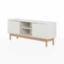 Ver imagem 4 de Rack Kaki para TV 55 Polegadas 100% MDF 135cm 2 Portas com Nicho Off White